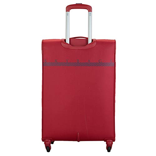 Image of Skybags Polyester Softsided Check-in Luggage 70.5 Cm Polyester Soft 4 Spinner Suitcase (Red, Stairw71Crd)