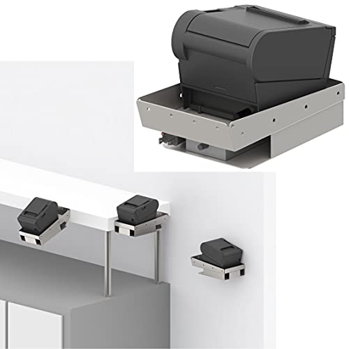 Image of Stainless Steel Printer Tray (for POS and KDS Printer, Point of Sale and Kitchen Display, Mounts to Wall or Shelf Edge) (Storage Compartment)