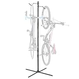 CyclingDeal Bike Vertical Freestanding Hanger Parking Rack - Fully Adjustable Gravity Storage Floor Stand - Safe & Secure for Hanging MTB Road Bicycles in Garage or Home - 2 Bikes Vertical