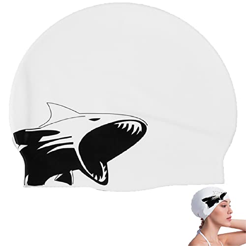 Bonnets de Natation, Bonnets de Piscine Large en Silicone Imperméable, Bonnets de Natation Antidérapants, Bonnet de Bain Unisexe Imperméable et Antidérapant Cover