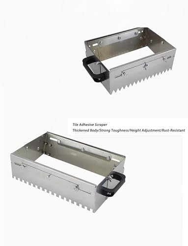 Paleta de mortero Ajustable con Ruedas - Herramienta de nivelación de baldosas de 60 cm para pavimentación, nivelación de Arena y colocación de baldosas - Diseño de Dientes Cuadrados para ma