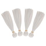 UTHCLO 4 Stück Kunsthaar Für Puppenherstellung DIY Haar Für Figuren Puppenhaar Für Bastelarbeiten Puppenrestaurierung Glatte Synthetische Haarsträhnen Puppenherstellungsbedarf