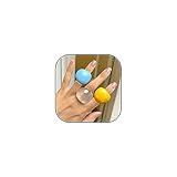 XUN Zhe Colorful Chunky Acrylic Wide Band Rings Set,Resin Chunky Knuckle Finger Rings Stackable Rings Y2K Jewelry for Women(White Blue Yellow)