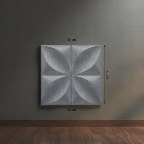 Image of Kayra Decor PVC Wall Panel Butterfly Design Gray Marble Color 19.7 inch x 19.7 inch (Pack of 40) - Covers 107.80 Sq. Ft.