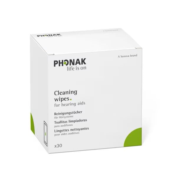 Phonak Cleansing Wipes (Pack of 30) – Professional Cleaning for Hearing Aids & Earmolds