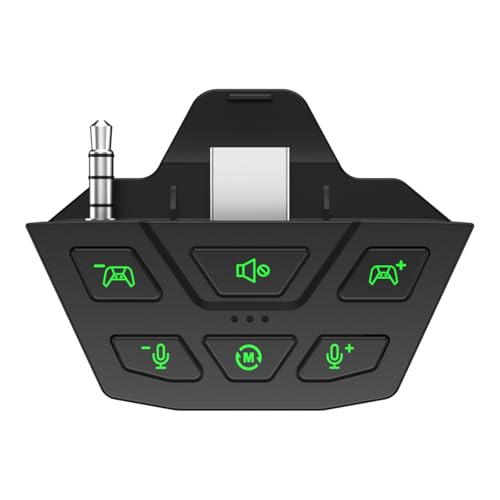 AARONMEI Kopfhörer-Adapter, kompatibel mit Xbox One/Series X/S Controller mit Audio-Balance & Mikrofonanpassung für Gaming-Headsets (Schwarz)