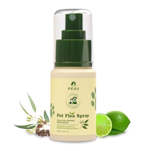 PE4U Natural Spray for Dogs & Cats - Itch Relief & Skin Soothing Spray with Eucalyptus Lemon Oil