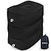 Repose Pieds Gonflable, HOMCA Voyage Oreiller Repose Pieds Coussin d'avion Oreiller Jambe Repose Pied Repose Pieds pour Dormir sur La Voiture, Vol, Train Rapide(Noir)