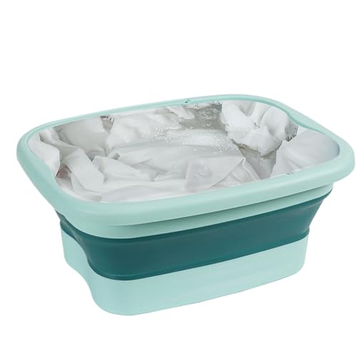 Foot Soaking Bath Basin - Foot Bath Soak Tub with Massaging Rollers - Stress Foot Spa, Foldable Bucket, Feet Soaking Tub Bucket Suitable for Swimming Pool Entrance, Household Foot Washing