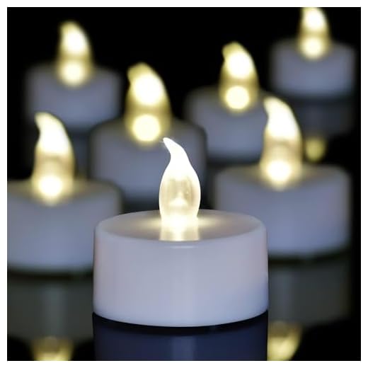 Candlium LED Tea Lights - 12 Pack Flameless Battery Operated Candles, 200+ Hours Flickering Warm White, Realistic Fake Tealights for Weddings, Home Decor, Parties, and Sweetest Day