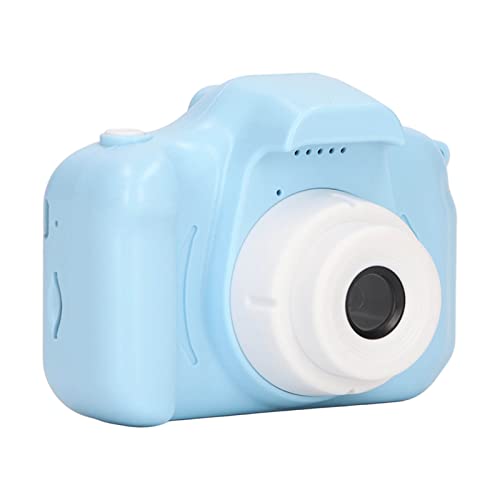 Luqeeg Caméra pour Enfants, 2,0 Pouces IPS Screen Blue Camera, 800W Pixels USB Charges pour Enfants Camera Toys, Support Cartoon Photo Frames Design Adhérence Confortable et Corps Arrondi