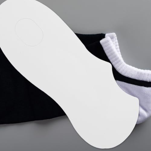 Image of 100pcs White Curved Sock Display Cards for Low-Cut Socks