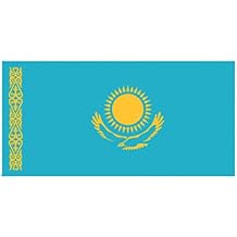 EW Designs Kazakh Flag Sticker Decal Vinyl Kazakhstan Kaz KZ Bumper Sticker Vinyl Sticker Car Truck Decal 5"