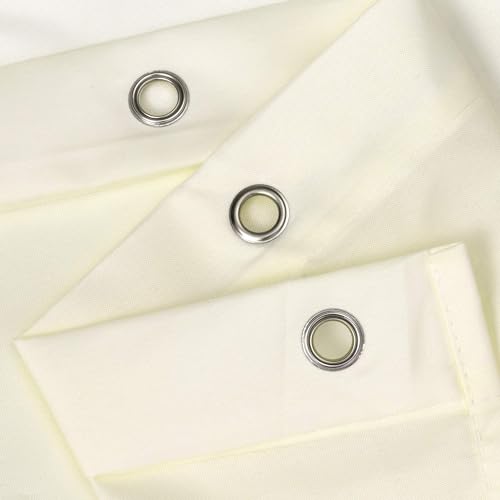 Image of N&Y HOME Fabric Shower Curtain or Liner with Magnets, Sand | Hotel Quality, Machine Washable, Water Repellent, Standard Size