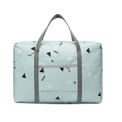 Foldable Travel Duffel Bag Lightweight Waterproof Folding Duffle Tote Bag Carry Storage Weekender Bag Folding Travel Luggage Bag for Women&Girls (Foldable Travel Duffel Bag for Light Blue)