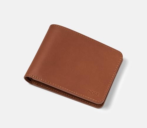 The Ridge Wallet For Men - Billfold Leather Wallet - Timeless Design Full Grain Leather Wallet, RFID Block, Holds Cash and Cards (Tobacco Brown)2
