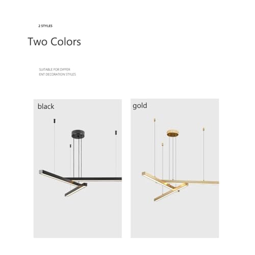 Suspension LED or et noir solution d'éclairage chic contre le manque de lumière - 3