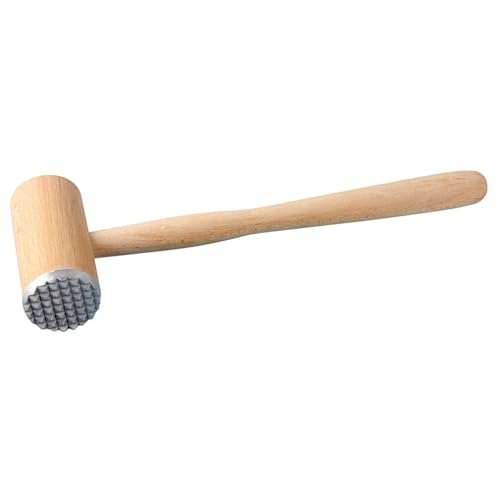 Fackelmann 31440 Attendrisseur à viande, Marteau à viande, Bois, Aluminium, 32 cm, Beige