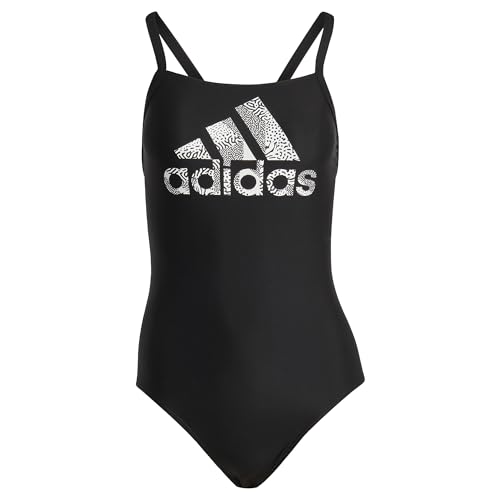adidas Mujer Big Logo Swimsuit, Black/White, 40