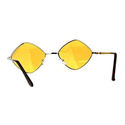 Diamond Shape Sunglasses Vintage Indie Fashion Color Lens Spring Hinge3