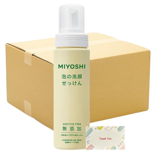 【まとめ買い 24個セット】 ミヨシ石鹸 無添加 泡の洗顔せっけん 本体 200ml + Kunutonnオリジナルロゴ入りeおまけ付