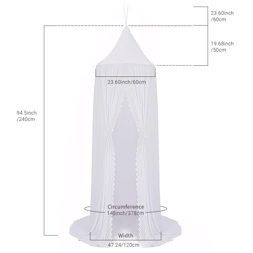 Oldpapakidsbedcanopywithpompomhangingmosquitonetforbabycribnookcastlegametentnurseryplayroomdecorwhite Urban Country Home Decor Oldpapa kids bed canopy with pom pom hanging mosquito net for baby crib nook castle game tent nursery play room decorwhite urban country home decor