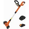 GARCARE 20V Cordless Patio Cleaner - Electric Crack Sweeper with Nylon & Steel Brush, 4.0Ah Battery for Driveway, Block Paving, Moss & Weed Removal