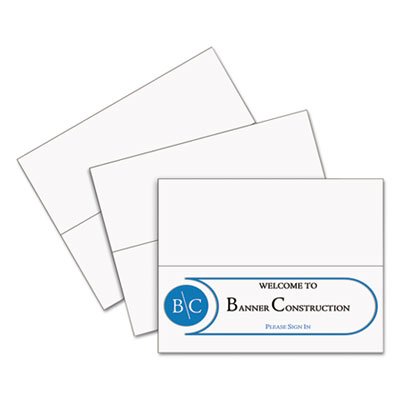 Scored Tent Cards, 4.25 x 11, White,1 Card/Sheet, 50 Sheets/Box