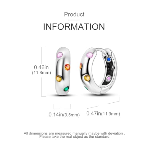 Parmuz 925 sterling Silver Huggie hoop earring for woman Post Pave Cubic Zirconia Cuff Small Hoop Chunky Earrings Hypoallergenic Jewelry Gift3