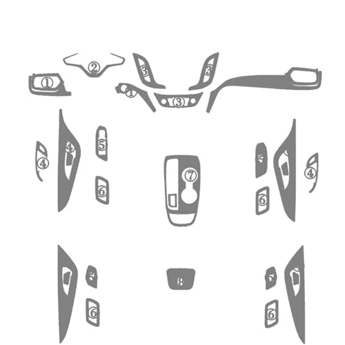 Autocollants poignée de porte Chevrolet Equinox intérieur 3D