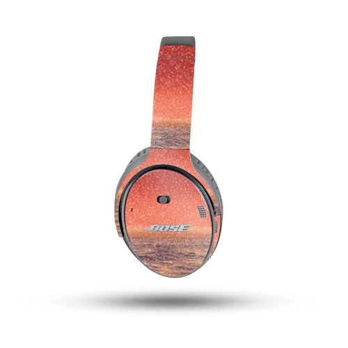 Image of MightySkins Glossy Glitter Skin Compatible with Bose QuietComfort 35 II Headphones - Red Horizon | Protective, Durable High-Gloss Glitter Finish | Easy to Apply