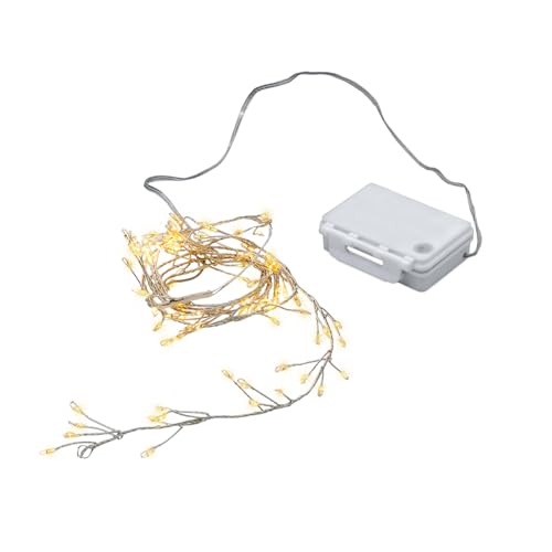 Spetebo Cluster Lichterkette 1m - 100 LED warmweiß - Innen/Außen - Leuchtdraht mit 8 Funktionen + Timer Spetebo Cluster Lichterkette 1m - 100 LED warmweiß - Innen/Außen - Leuchtdraht mit 8 Funktionen + Timer