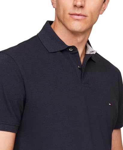 Image of Tommy Hilfiger Men's Short Sleeve Polo Shirts in Classic Fit with Stretch and Organic Pique Cotton