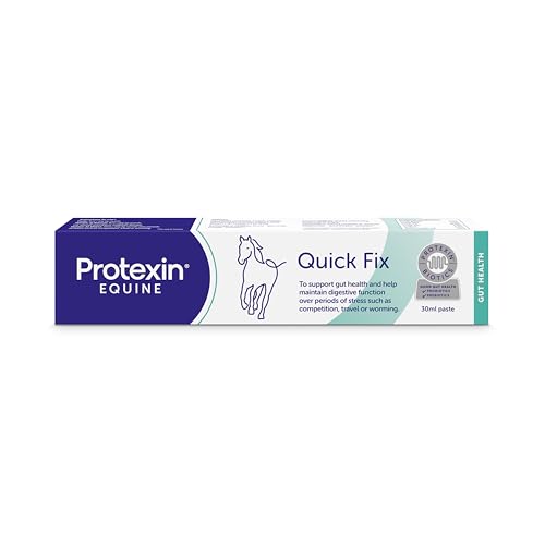 Protexin Equine Quick Fix for Horses & Ponies Rapid Digestive Support Paste with Probiotics Helps Settle Digestive Disturbances & Support Gut Flora Peppermint Flavour 30ml Syringe