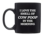 Rogue River Tactical Funny Coffee Mug I Love The Smell Of Cow Poop In The Morning Novelty Cup Great Gift Idea For Farmer Rancher