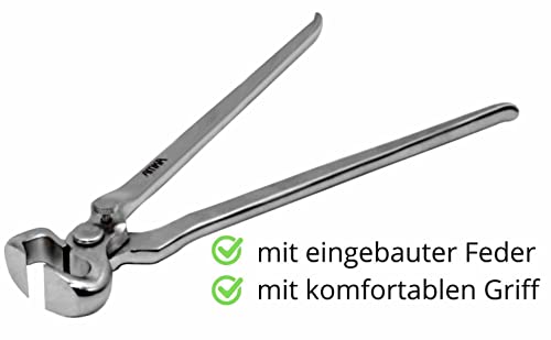 AMKA Hufzange mit Feder 14 Zoll Hufschneidezange Edelstahl Hoof Nipper Spring Loaded with Locking nut