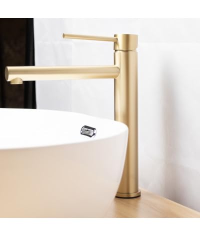 Robinet, mitigeur rond rehaussé et moderne