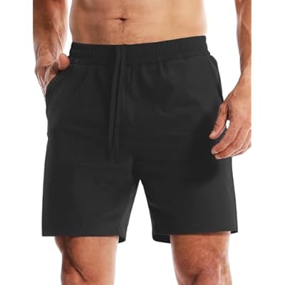Aolesy Mens Athletic Shorts 7” Quick Dry Gym Running Shorts with Zipper Pockets Lightweight Workout Shorts