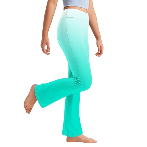 Toddler Girls Gradient Fashion Straight Leg Yoga Pants Teens High Waisted Comfort Activewear Leggings for Kids 2-13 Years3
