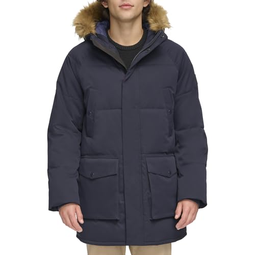 Tommy Hilfiger Mens Arctic Cloth Heavyweight Performance Parka Down Alternative Fur Lined Hood Outerwear Coat2