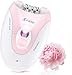 Epilator, Epilators Hair Removal for Women - 2-Speed Epilator with 36 Tweezers & Massage Pad, Rechargeable LED Hair Removal Device for Face/Bikini/Arms/Legs/