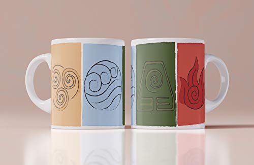 Taza de avatar Nation Fan Art – Taza de anime – La leyenda de Aang – Taza con texto en inglés...