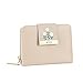 Fashion Coin ID Short Wallet Flowers Print Solid Color Women Zipper Purse Multiple Card Slots Clutch Bag Womens Zip Wallet Small Boys Wallet (Beige, One Size)