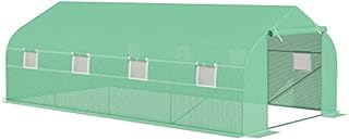 Outsunny Walk in Polytunnel Greenhouse with Windows and Door for Garden, Backyard (6 x 3M)