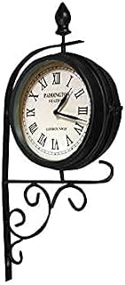 tradefirst Vintage Double Sided Victorian Style Platform Station Garden Clock. Add Classic Retro Style Look to Your Garden