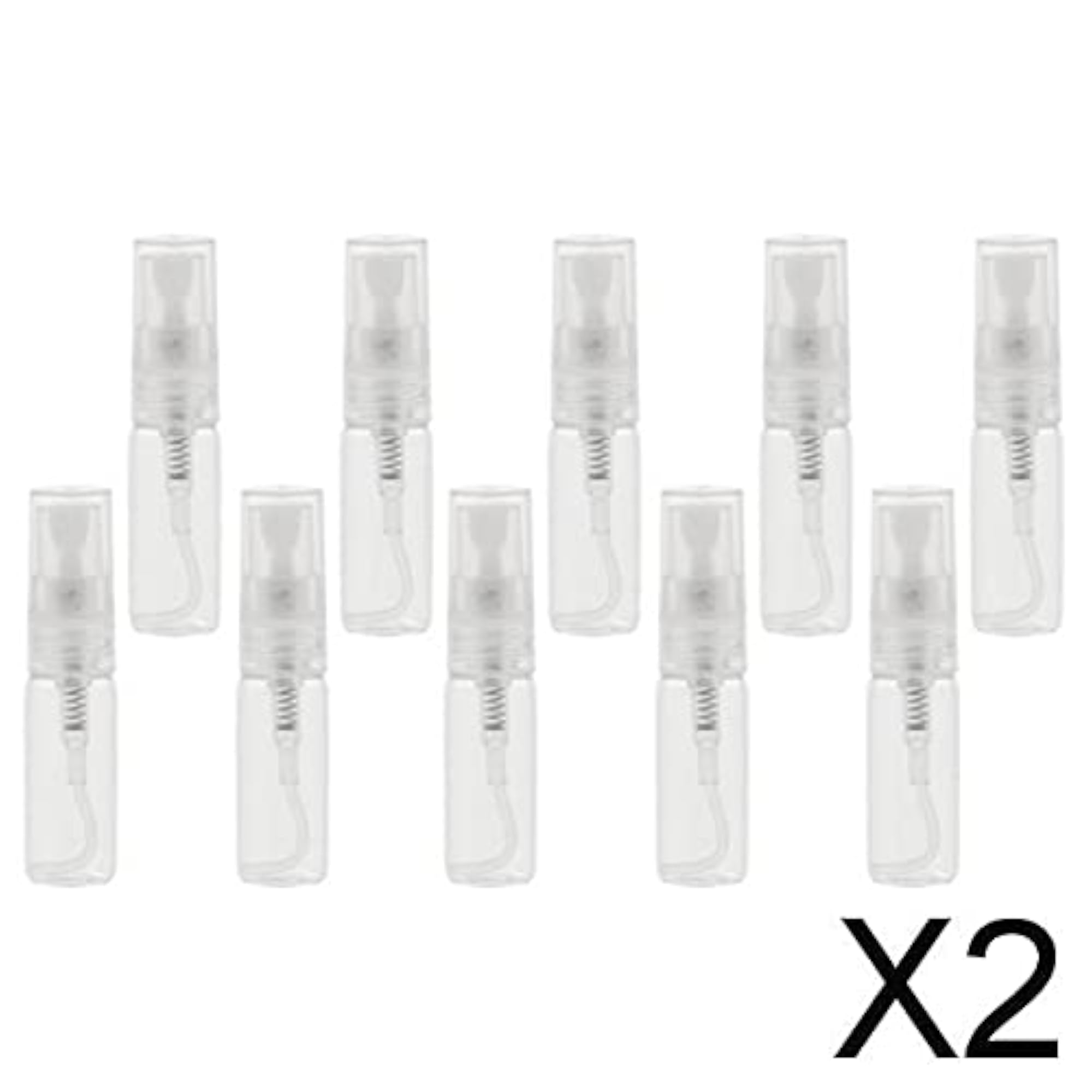 2x10Pcs Glass Perfume Empty Bottle Pump Sprayer Refillable Travel