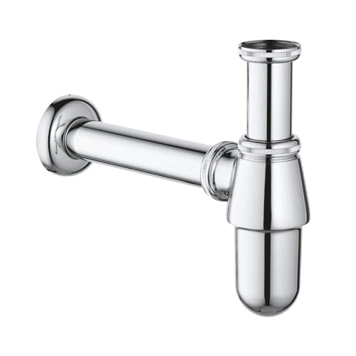 Schläfer 3439600 | Universal Bottle washbasin Drain with G 11/4 Threaded Connection and Wall Connection Diam. 32 mm. Durable Chrome Finish, Ensures Optimal Flow Without Leakage