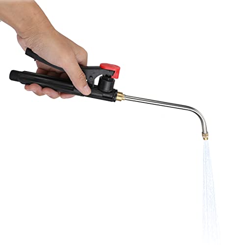 Natudeco Sprayer Wand G3/8 External Thread Watering Wand for Garden Hose High Pressure Sprayer Wand with Curved Nozzle Fine Atomization Adjustable Copper Nozzle