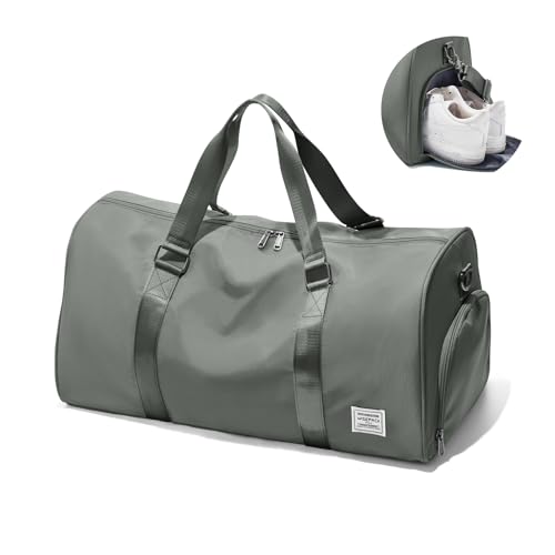 Image of Travel Duffle Bag,Weekender Overnight Bags for Women with Shoes Compartment,Tote Gym Bag Personal Item Carry On Bag for Travel Business Trips Sport Hospital Dance Dark Green