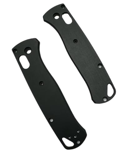 August Engineering Classic Scales For Benchmade Bugout Folding Knife 535 Precision Machined 6061 Aluminum Anodized Finish Yellow Ultem Black G10 (G10 Smooth Black) Knife Not Included